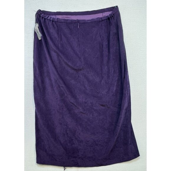 Norton McNaughton Womans Stretch Skirt 18W Purple Fringe Detail - Picture 7 of 9